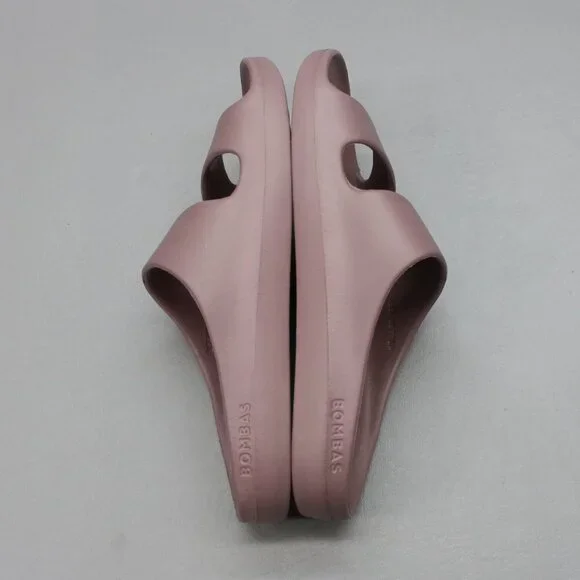 Bombas Ladies 8 Friday Slides Dusty Rose Pink Sandals Slip-on Mules 2-strap Shoe - Picture 12 of 12